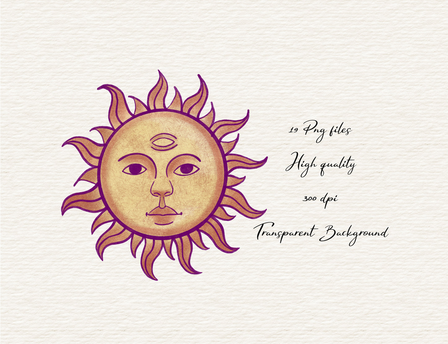 SUN, MOON & PLANETS CLIPART