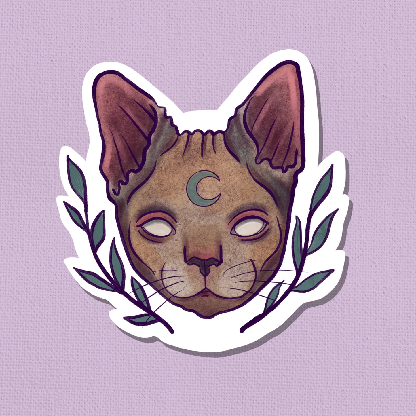 Mystical Siamese Cat Art Sticker – Limited Edition 2.5” Original Watercolor Print | Collectible Cat Lover Sticker