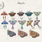 Colorful moth clipart, 13 png files, INSTANT DOWNLOAD