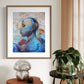 Waives of thoughts– Surreal Acrylic Art Print | Afro Futurism Water Element Portrait | Available in 5x7, 8x10, 11x14