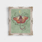 Mystic Eye Moth – Digital Art Print | Surreal Moth with Crescent Moon | 5x7, 8x10, 11x14 Wall Art