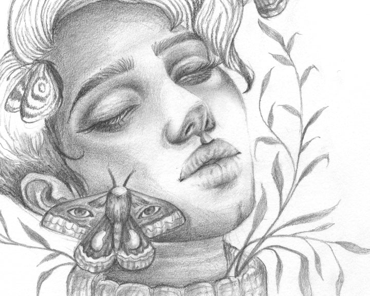 Some woman are more moth than butterfly- Graphite pencil