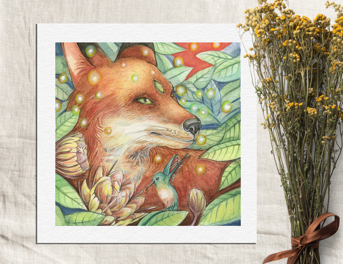 The Fox-Watercolor painting 8x8